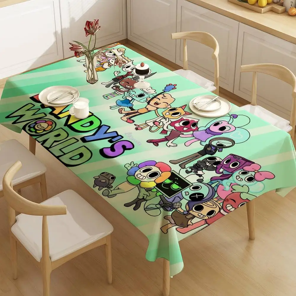 D-Dandys WorldS Cartoon Washable TableCloth for Wedding Party Dining Banquet Decoration Luxuriou Table Table Protector Cloth
