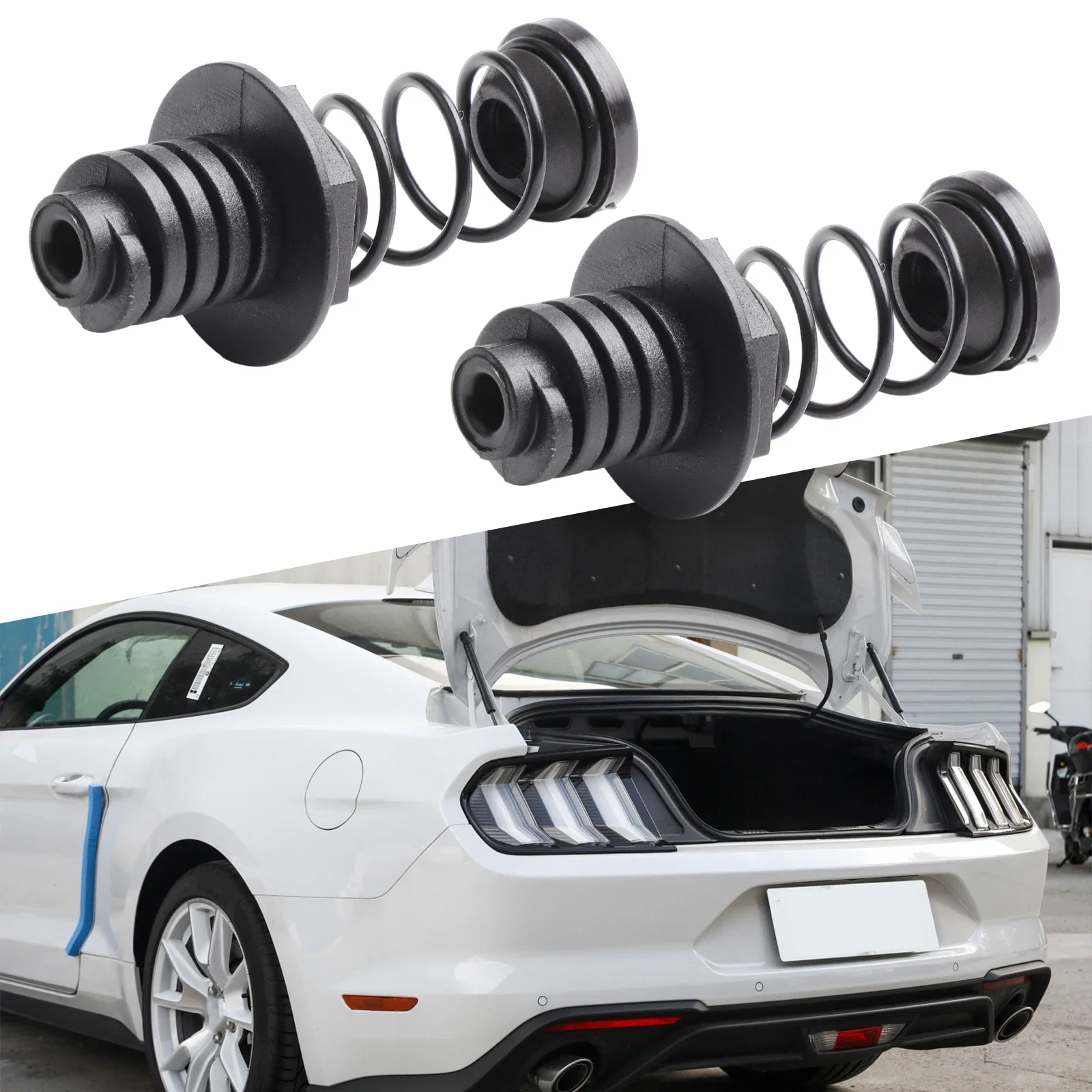 

Replacement Trunk Springs with Rubber Bumpers for For FORD For MUSTANG 1994 1998 F4ZZ6343128 ABS OEM Part Set of 2