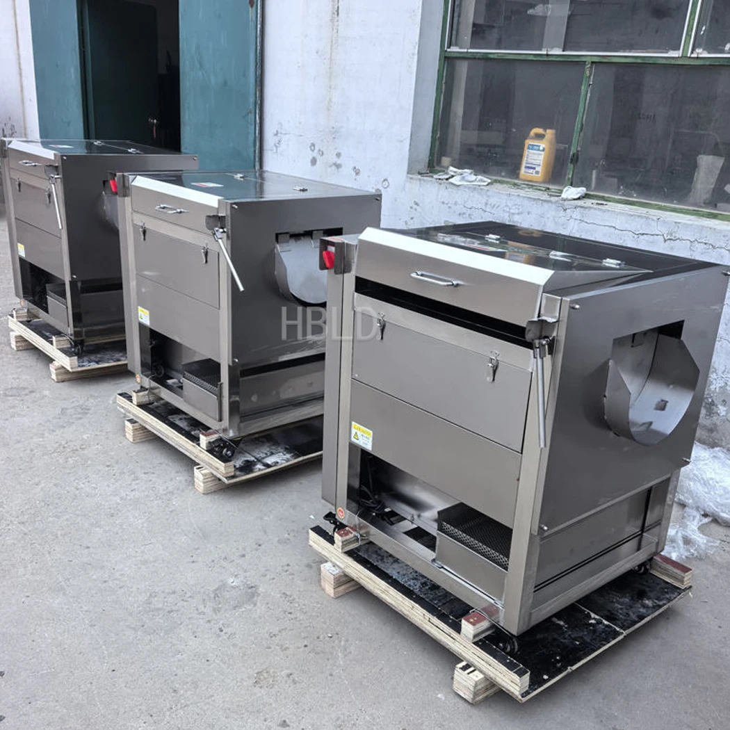 Automatic Vegetable Peeler Washer, 750KG/H Production Rate Root Crop Cleaning Machine for Carrot Potato Taro Processing