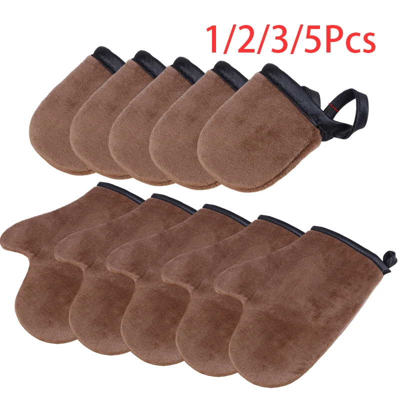 1/2/3/5 個ボディローショングローブセルフタンニング両面手のベタつき防止アプリケーター速乾性植毛グローブメイクアップツール