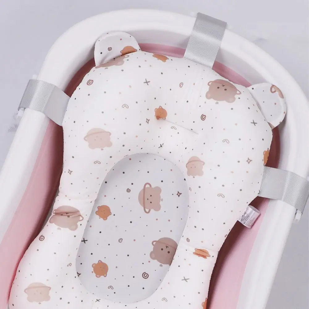 Cartoon Cute Security Anti-Slip Bear Shower Support Mat Newborn Bath Seat Infant Bathtub Pad Baby Bath Cushion