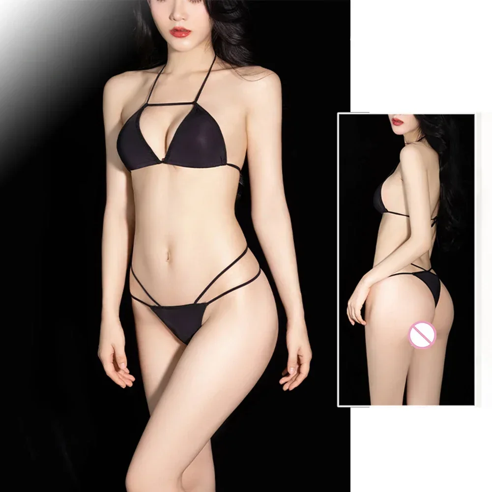 여성용 언더와이어 브라 란제리 세트, 나이트웨어 3 포인트 슈트, 솔리드 하이 스트레치 붕대, 로우 라이즈 G 스트링 티팬티 잠옷