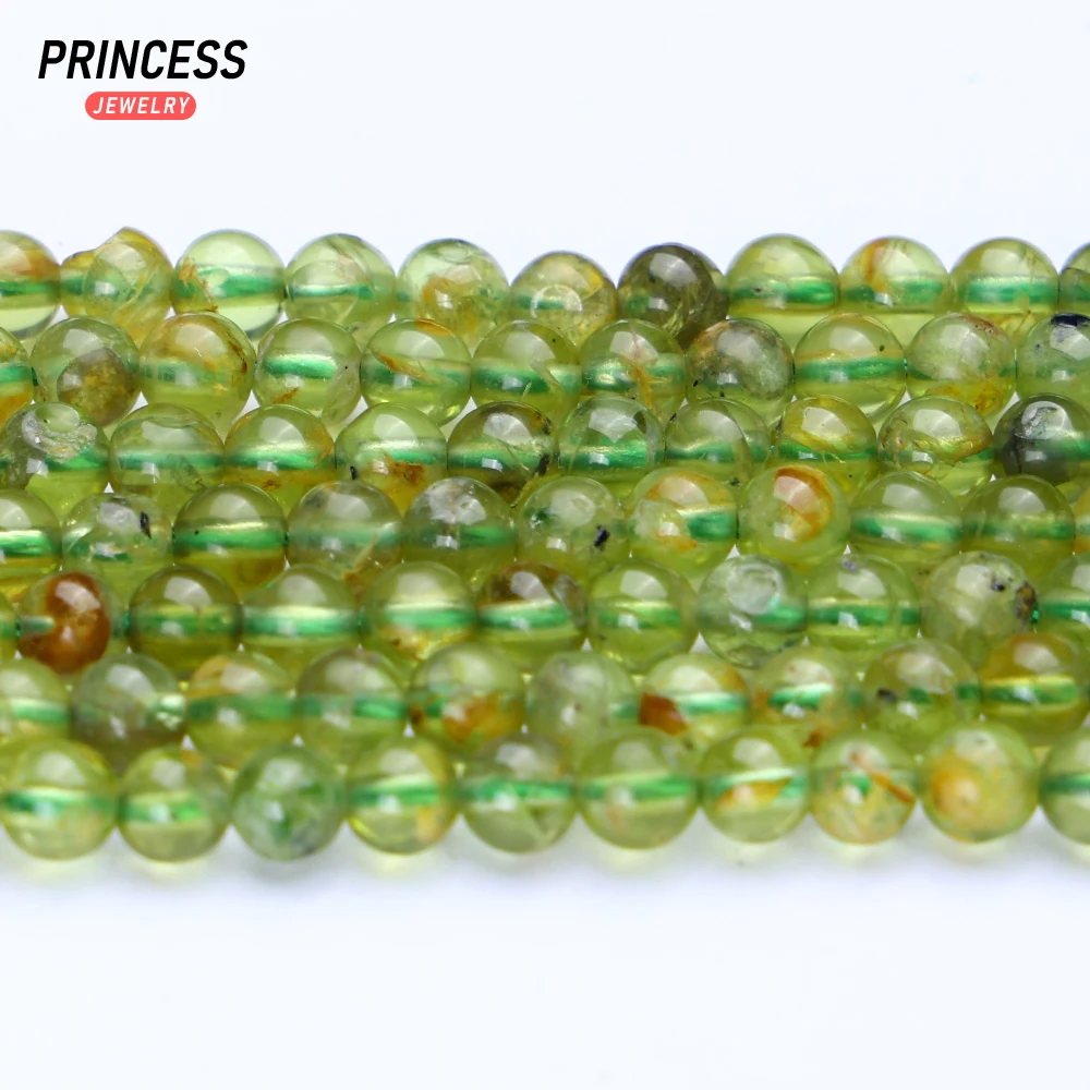 A+ Natural Green Peridot 3mm 4mm Loose Stone Beads for Jewelry Making Bracelet Necklace DIY Seed Beads Accessories