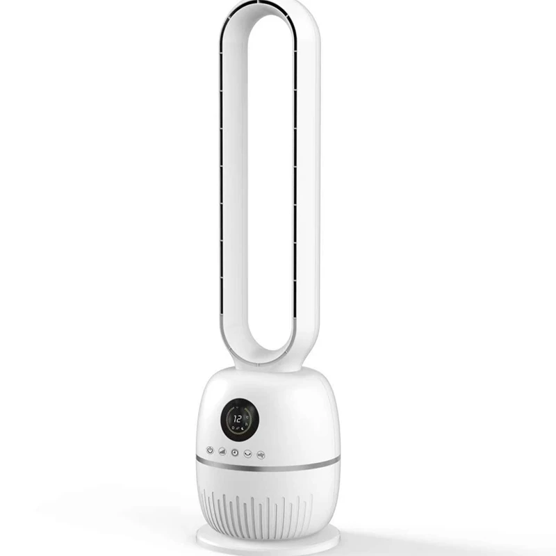 Para el piso del hogar Ventilador eléctrico de pie sin aspas con 3 velocidades y modo para uso en interiores