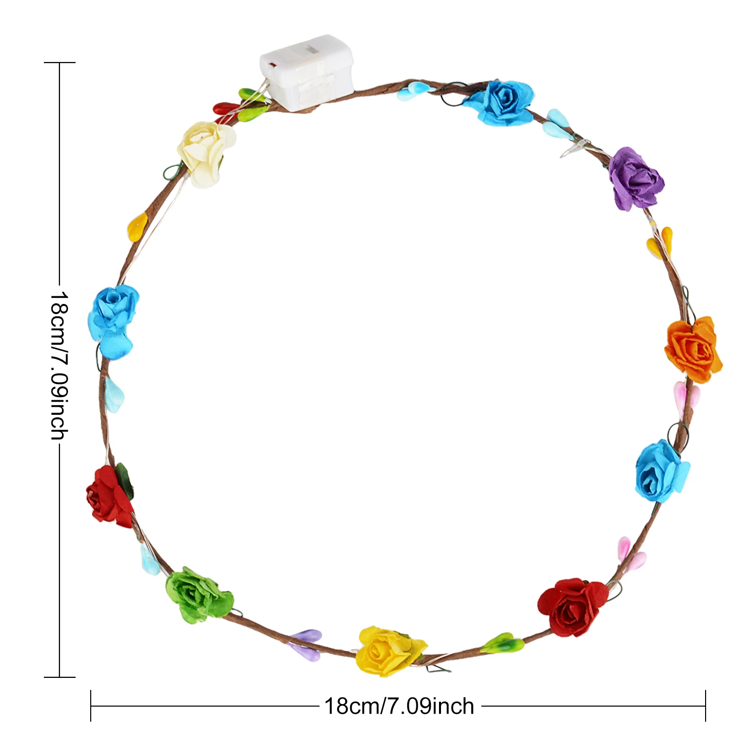 10 Glowing Garland Wedding Party Crown Flower Headband LED Light Christmas Neon Wreath Decoration Luminous Hair Garland Hairband