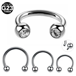 10Pcs/20Pcs/50Pcs G23 Titanium Horseshoe Ring Ear Piercing Nose Rings Helix Piercings Labret Septum Piercings CBR Body Jewelry