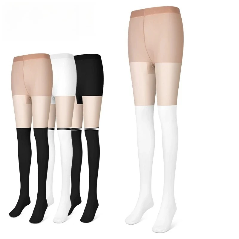 Women Summer Golf Sunscreen Leggings Sports Socks Lightweight Breathable Spliced Anti Hook Silk Sock WZ023