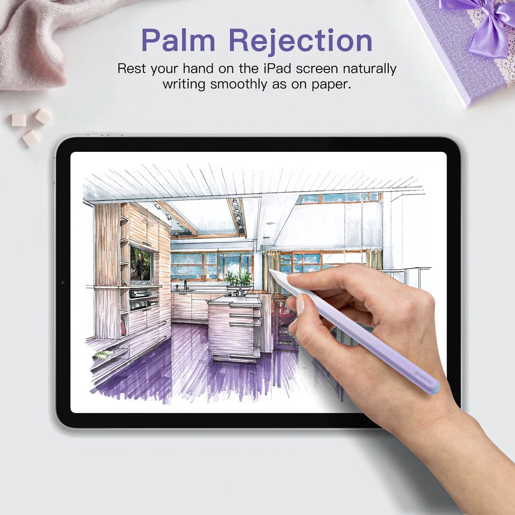 GOOJODOQ GD13 Rysik do iPada Pencil Air 4 5 Pro 11 12.9 2018 2020 2021 Mini 6 Palm Rejection