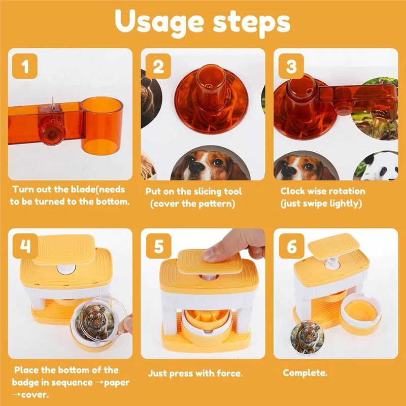 Practical-Badge Maker Machine, Solid Pin Maker, Creativepress Machine Badge Punch Kit, Easy To Use Pin Badge Maker For Children