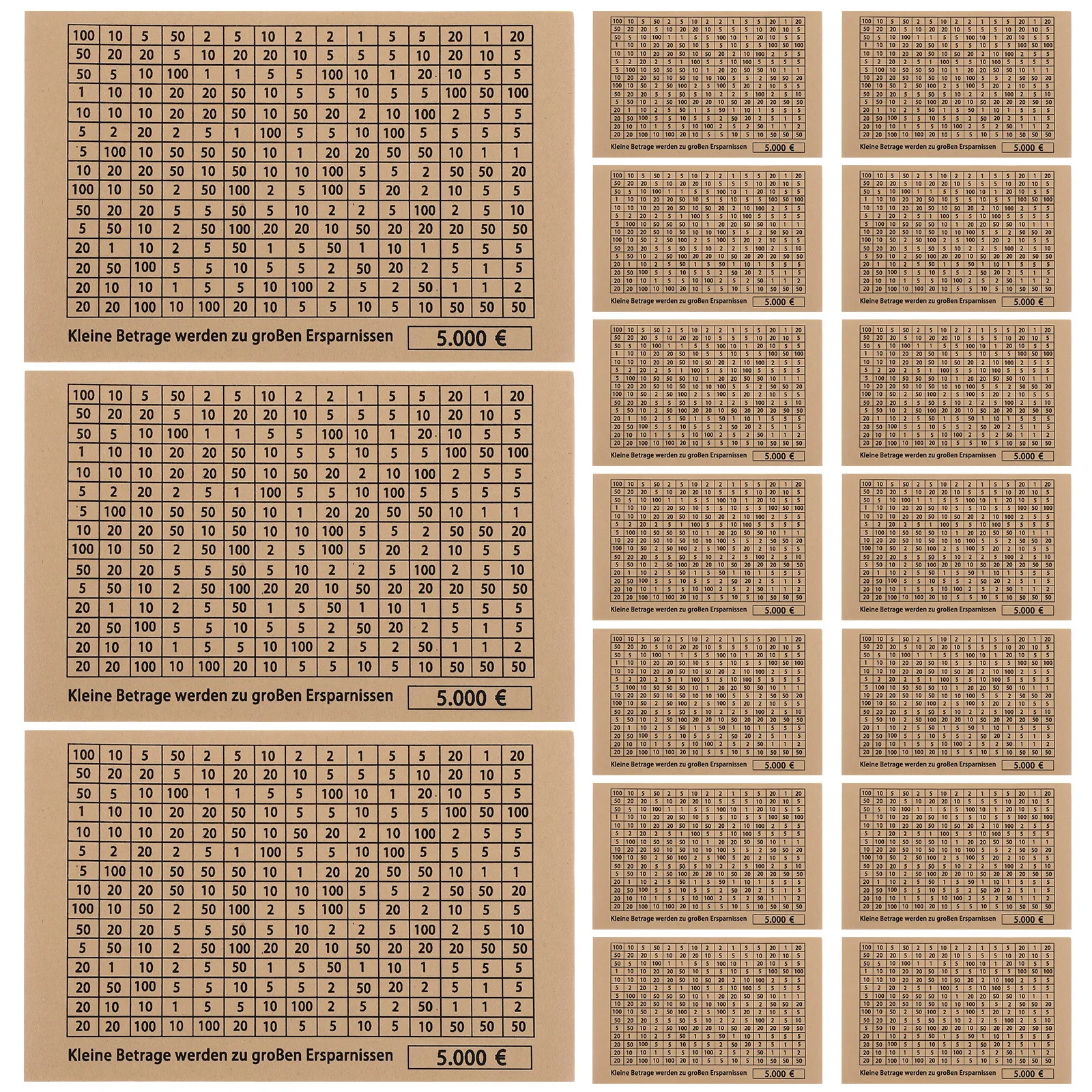 

50 Sheets Savings Box Stickers Money Saving Tracker Sheets Digital Savings Templates Piggy Bank Stickers Budget Tracker Charts