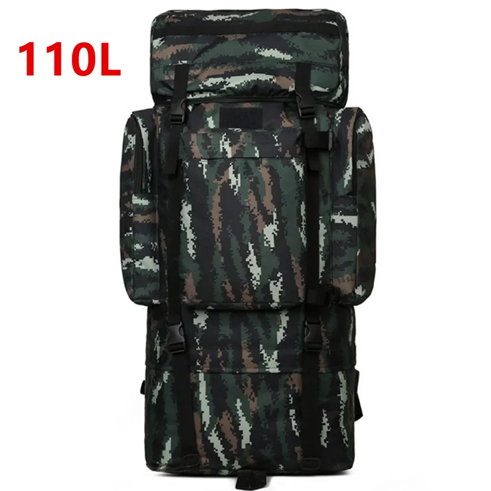 Inner Bracket 110L Tactical Camouflage Mountaineering Bags Luggage Outdoor Travel Hiking Sports Waterproof Laptop Storage Bggage