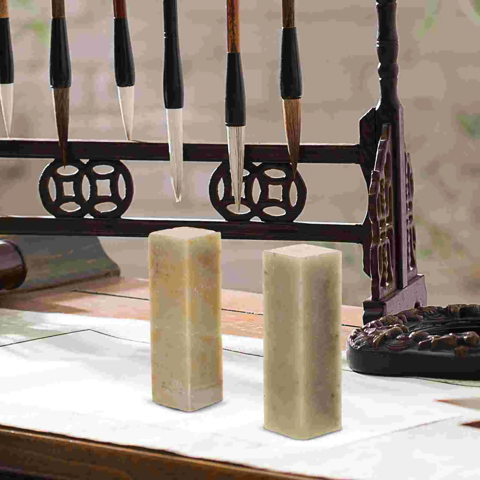 5Pcs 15x15x5cm Stone Practice Material Engraved Tool Seal Carving Handycraft Calligraphy Craft Easy Use