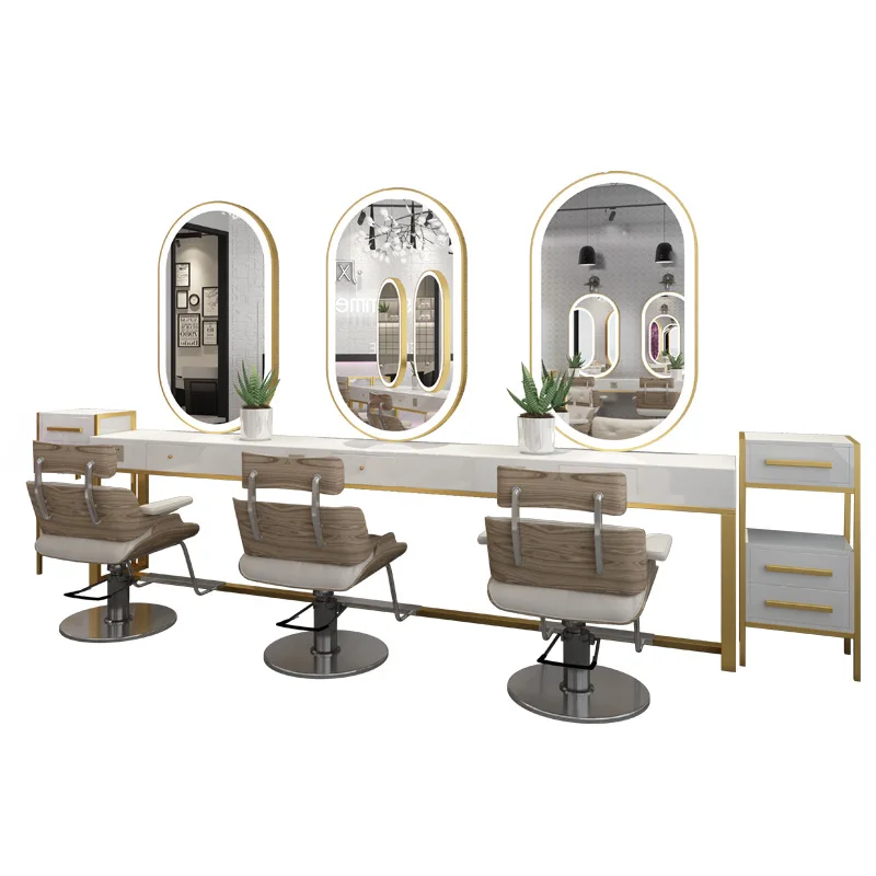 

Salon Barber Mirror Led Hair Styling Stations Mirror Salon Beauty Price Cheap