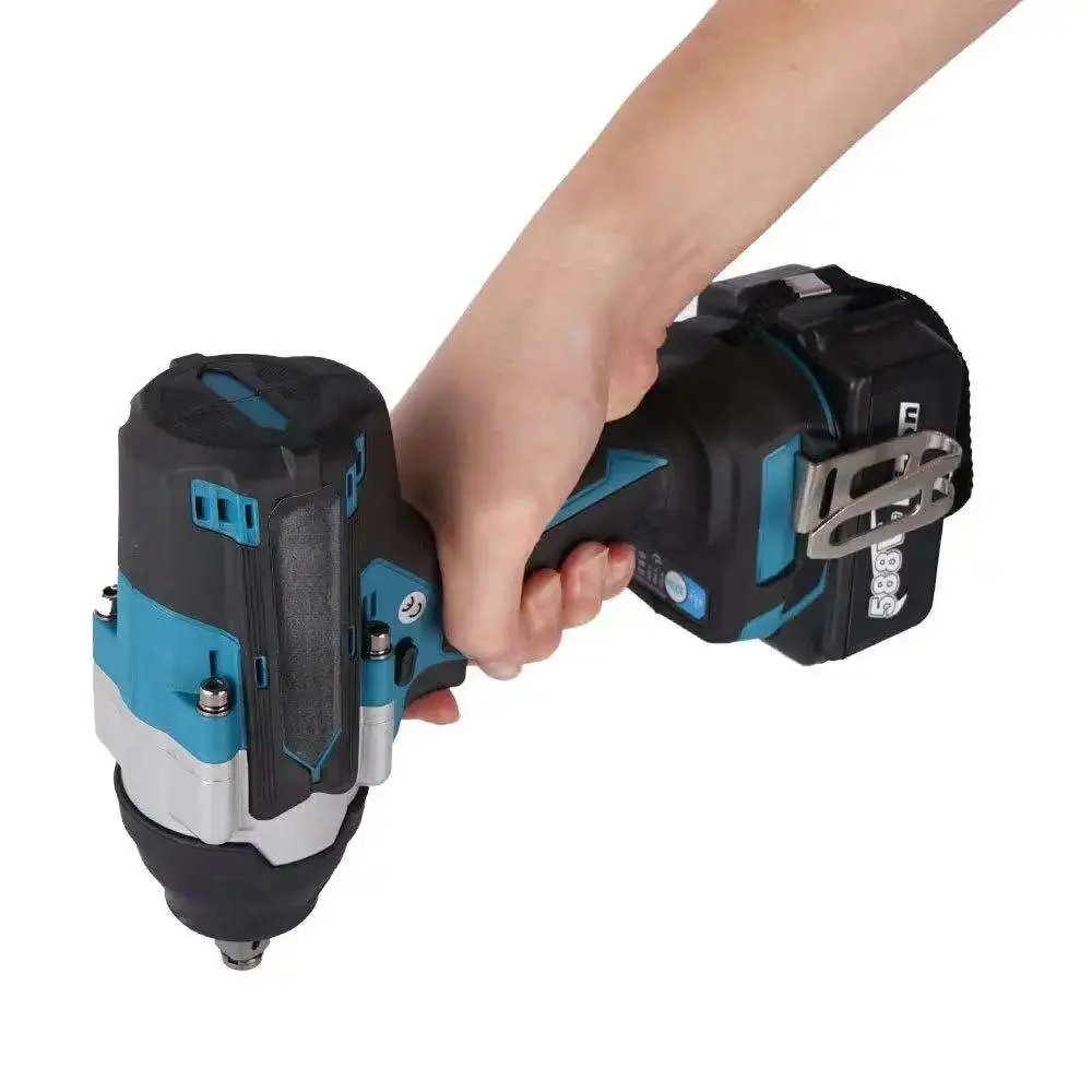 Brushless Electric Impact Wrench for Trucks Chave sem fio, Driver Tool for Makita, Bateria 18V, Torque 1800N.M, 1/2 \