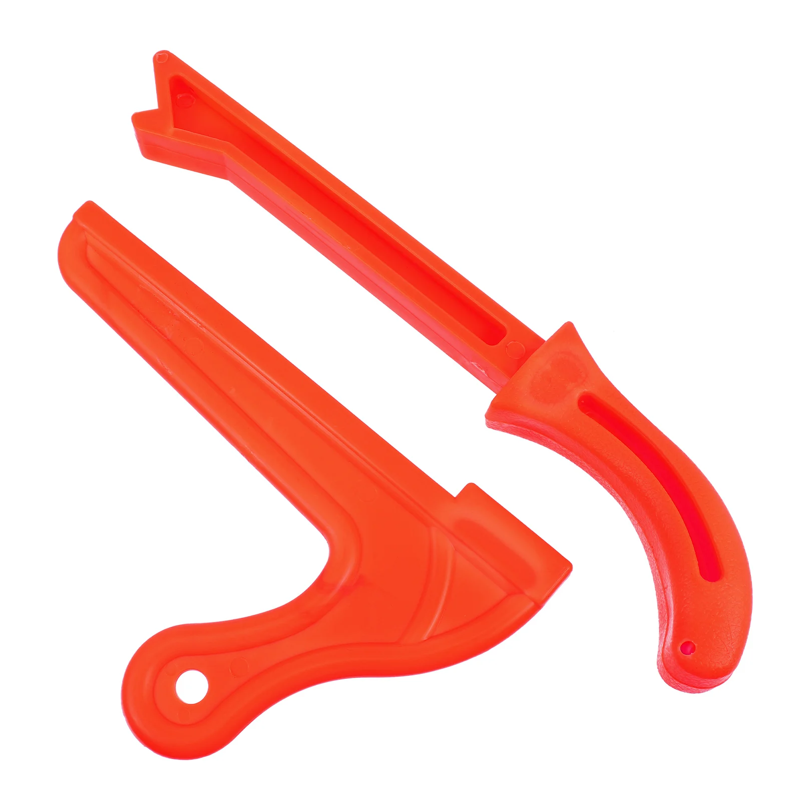 

2Pcs Woodworking Push Block Safety Tool for Table Saw Orange Plastic Handles Utensils Carpenters Aid Lightweight Durable