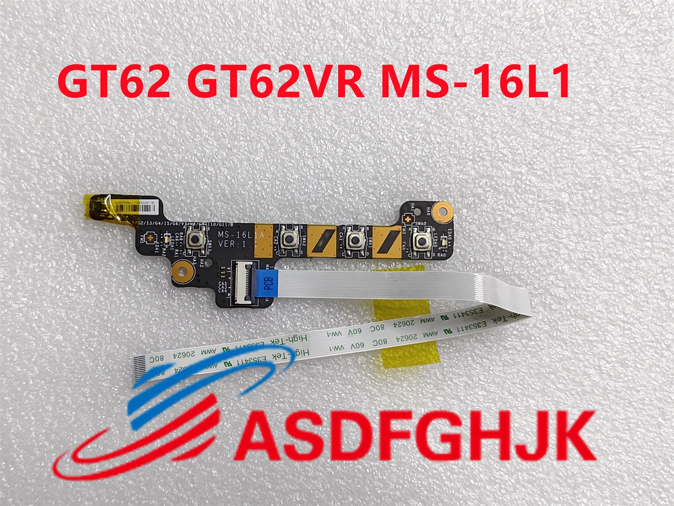 Original for MSI GT62 GT62S GT62VR MS-16L1 laptop switch small board volume up and down button small board MS-16L1A REV:1.1