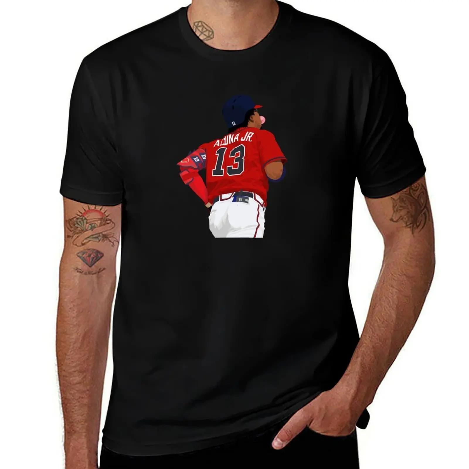 

Ronald Acua Jr. 13 T-Shirt oversized t shirt Luxury man oversize t-shirts man Short sleeve tee men