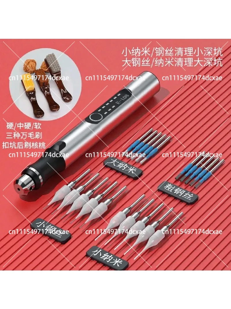 Handheld Electric Grinding Pen Rotary Tool for Walnut Base Seam Polishing DIY Craft