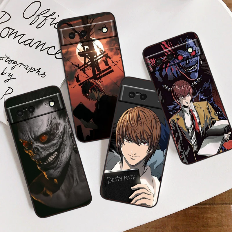 D-Death Note Cool Art For Google Pixel 9 8 7A 7 6A 6 5A 5 4 4A XL 5G Black Silicon Shockproof Shell TPU Phone Case