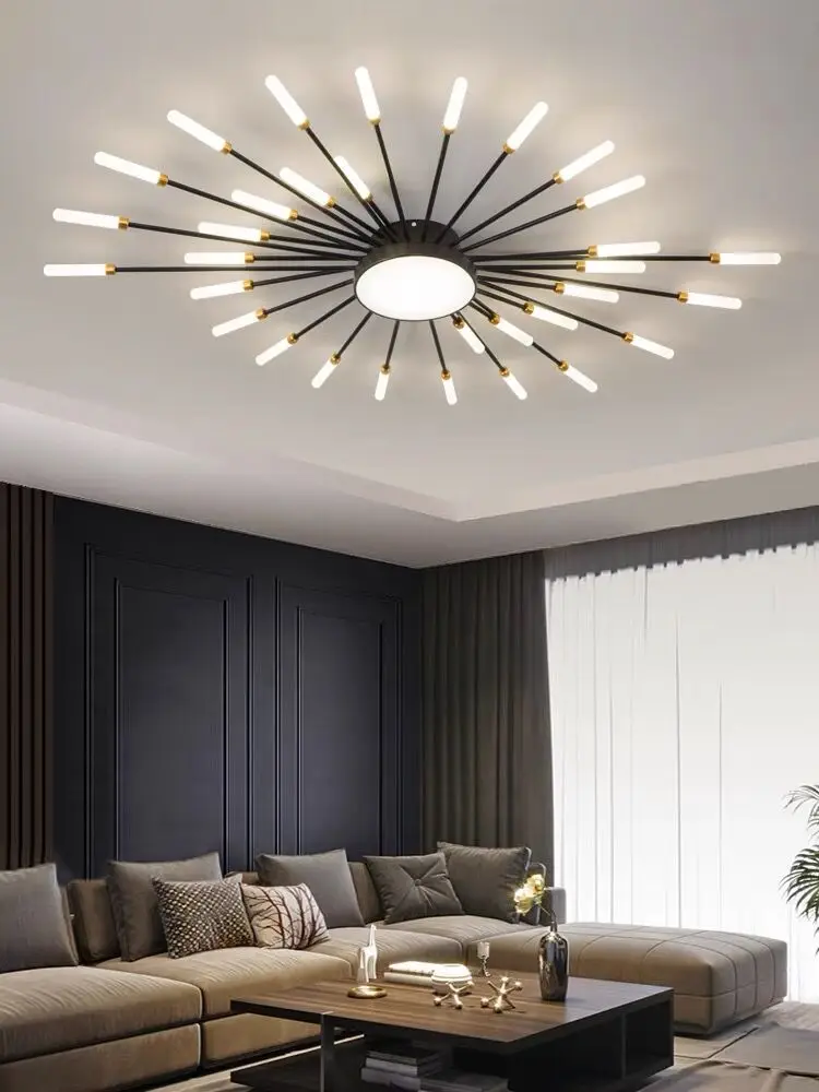 

Modern Spiral Firwork Led Ceiling Lamp Nordic Creativity Living Room Chandelier Indoor Home Decor Lighting Bedroom Light Luster