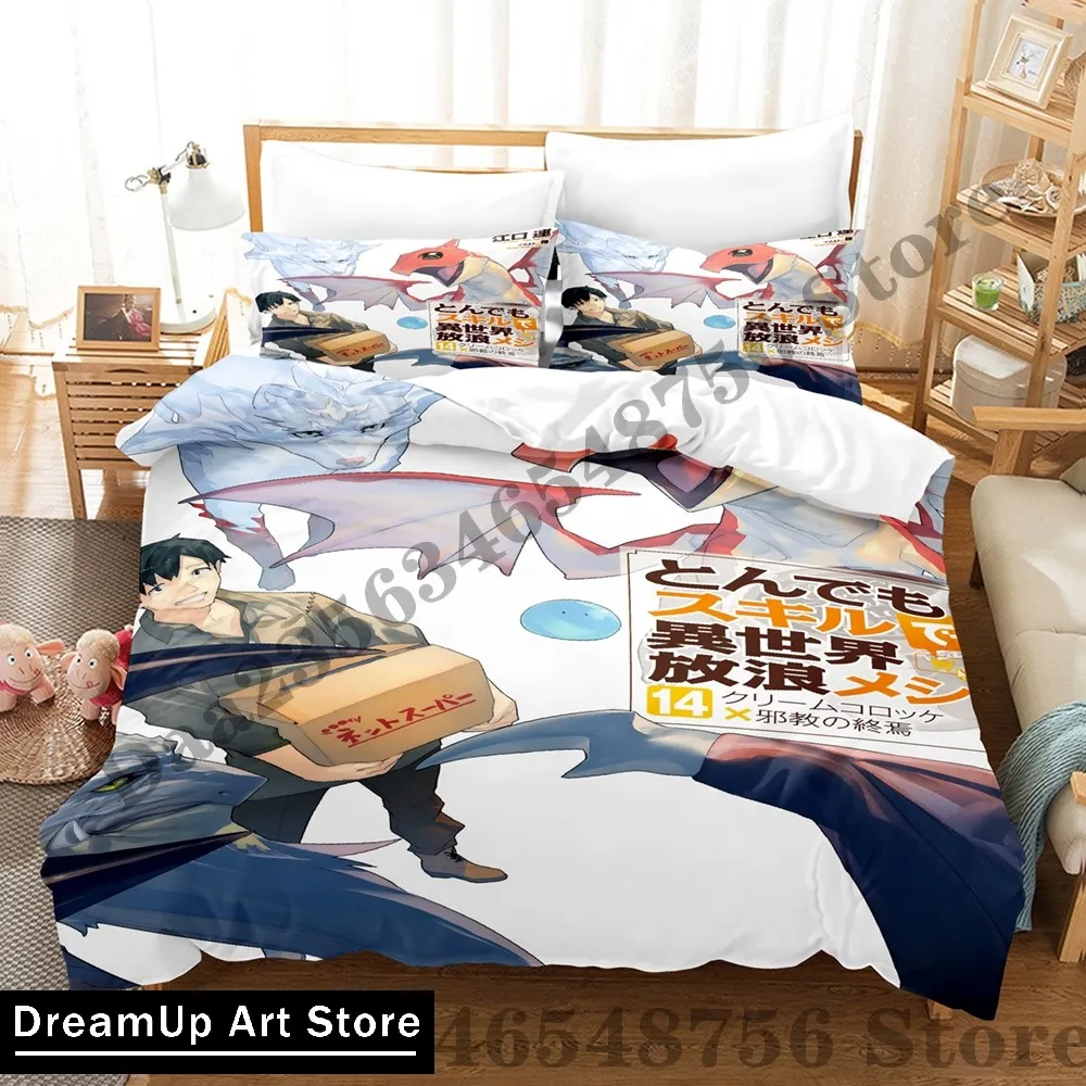 Tondemo Skill de Isekai Hourou Meshi Bedding Set Single Twin Full Queen King Size Bed Set Adult Kid Bedroom Duvetcover Sets