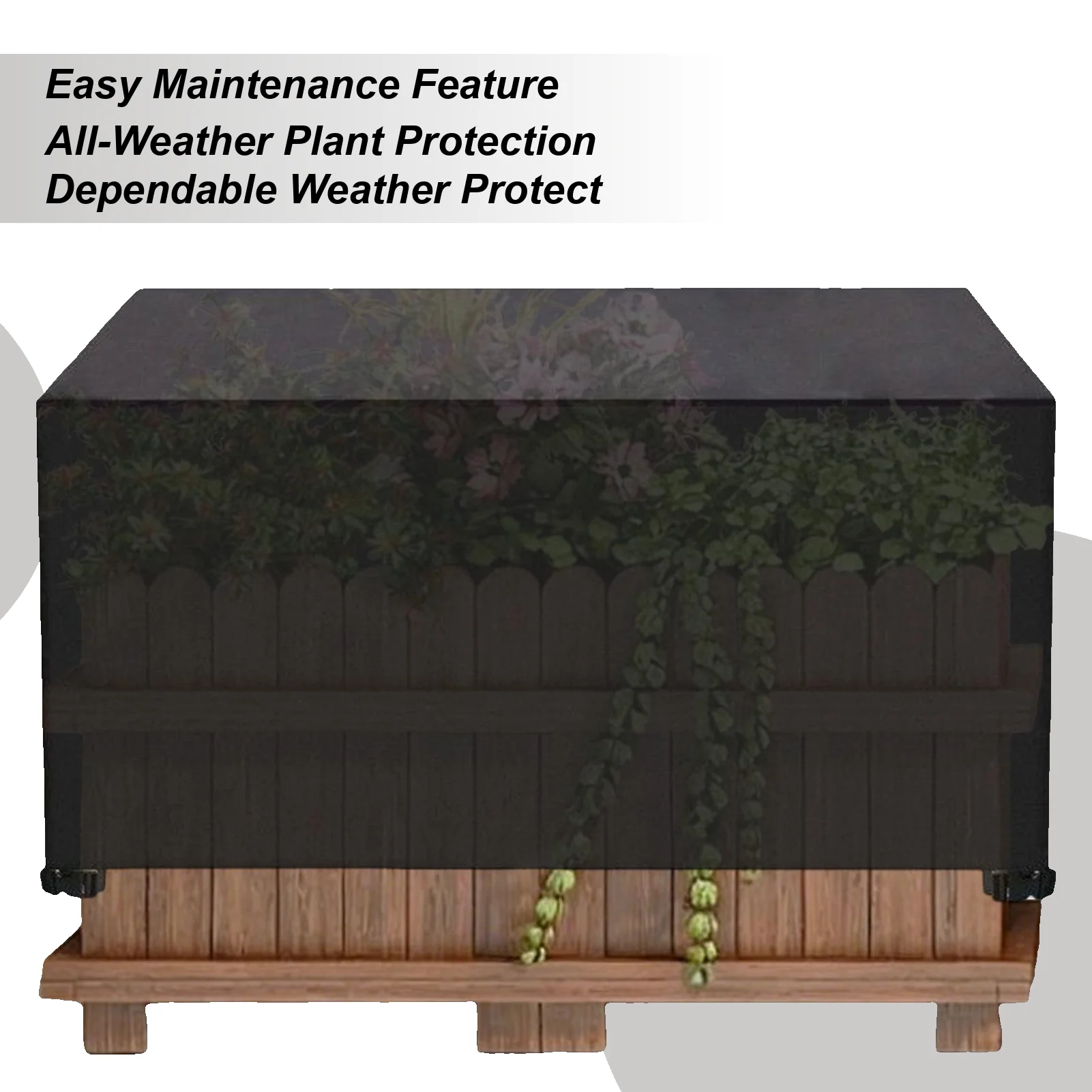Garden Bed Cover For Winter Waterproof With Drawstring Winter Plant Box Protection Cover For Tomato Flowers Strawberry Blueberry