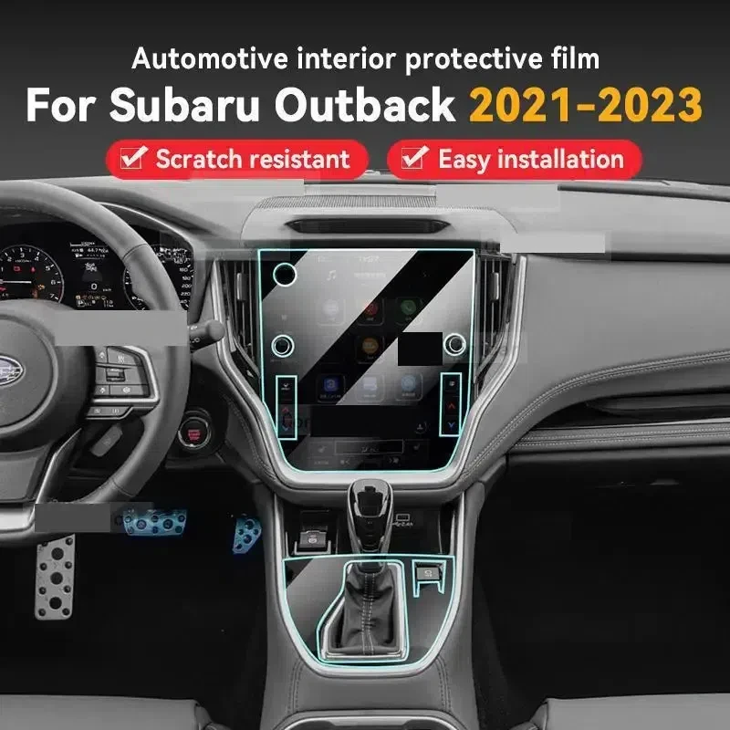 Dla SUBARU Outback 2023 2022 2021 Panel skrzyni biegów Deska rozdzielcza Nawigacja Wnętrze samochodu Folia ochronna TPU Anti-Scratch