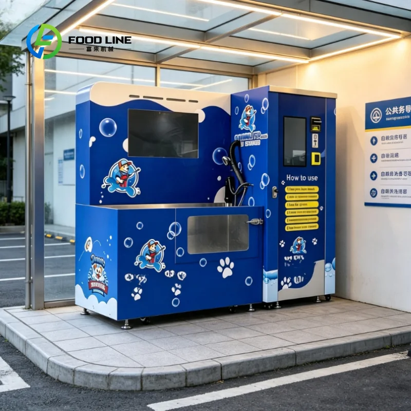 Automatic Self-Service Vending Machine for Small and Big Pets Portable Pet Cleaning & Bathing Station Dog Cat Washing Station