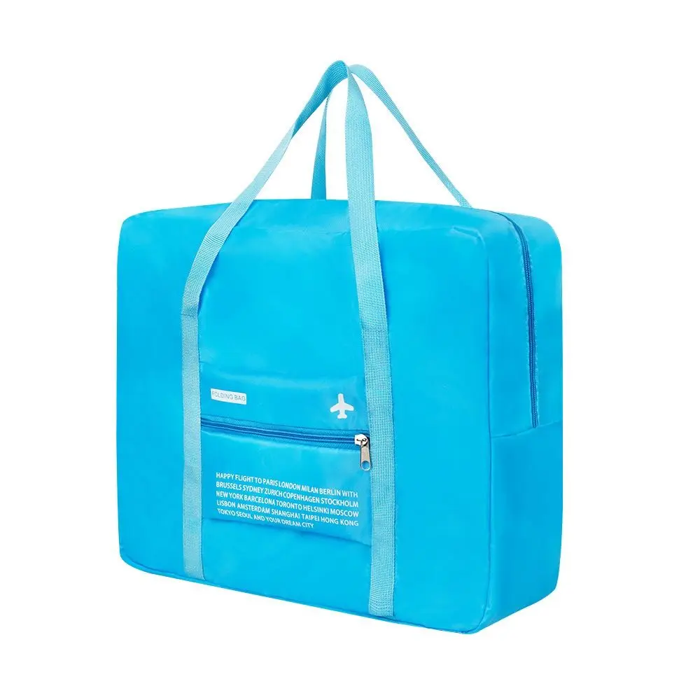 

Multi-function Foldable Travel Bag Nylon Large Capacity Business Trip Aircraft Bag Handbag Solid Color Luggage Bag Female/Male