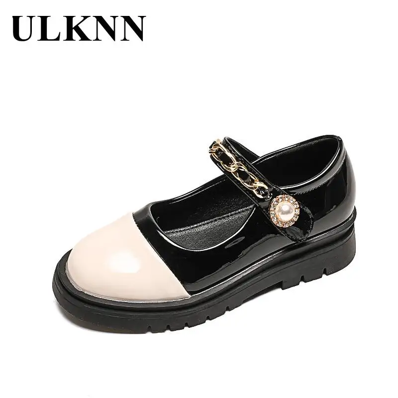 

Black Leather Shoes For Girls Show Kid's New 2023 Flats Children Spring And Autumn Fashion Shoe Princess Cuhk Children's Shoes