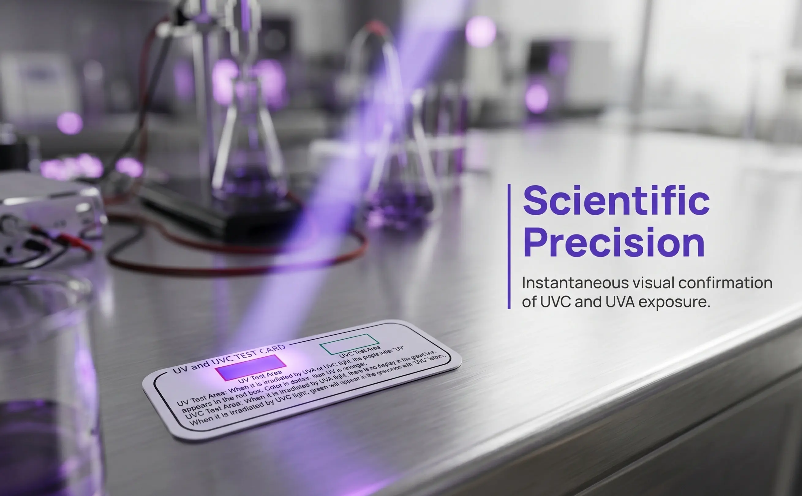 6 Pcs Ultraviolet Portable D287ts Outdoor UV Detection Card UVC Test Area Cards Compact Testing
