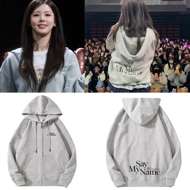 

Толстовка-жилет GIDLE Zhao Meiyang MyLover Concert с флисовой подкладкой, оверсайз, удобная, хлопковая, на молнии, весна-осень