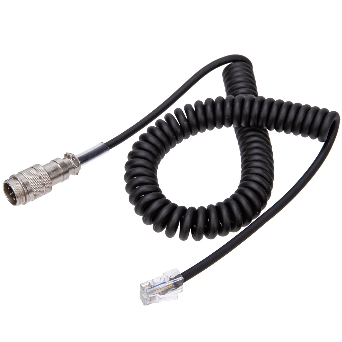 8Pin to RJ-45 Handheld Ridao Speaker Microphone PU Cable Adapter for Yaesu MD-200 MD-100