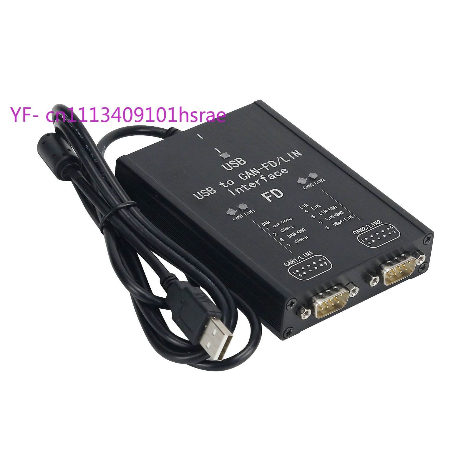 Professional 2CH CAN FD USB Adapter 12Mbit/s Compatible with PEAK IPEH-004061 PCAN-USB Pro FD