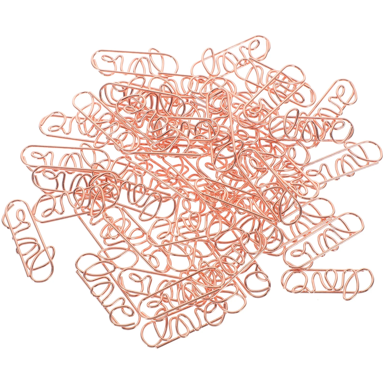 50 Pcs Lovepaperclip Decorative Clips Paperclips Variety Multipurpose Small Ornaments Beautiful Iron Metal Delicate Office