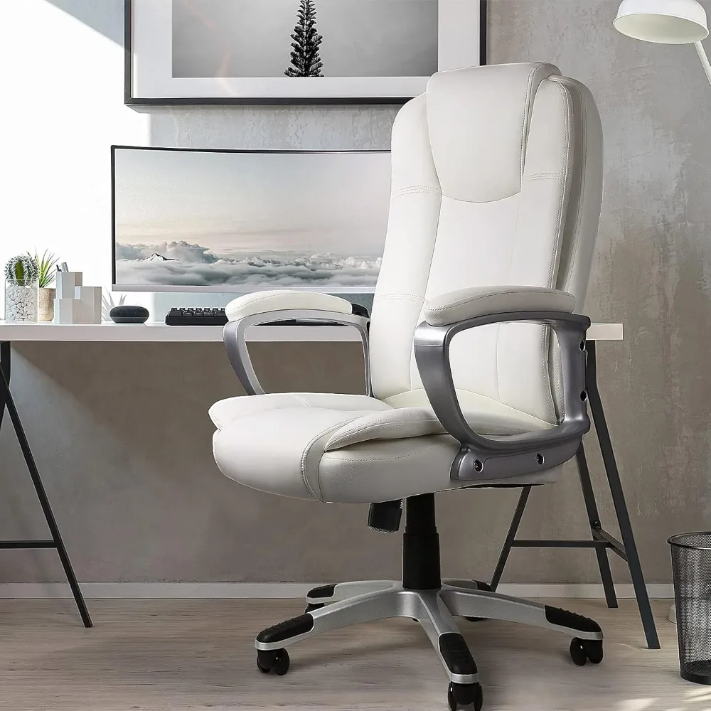 Office Chair 400LBS Ergonomic High Back Chair with Lumbar Back Support Leather Computer Chair