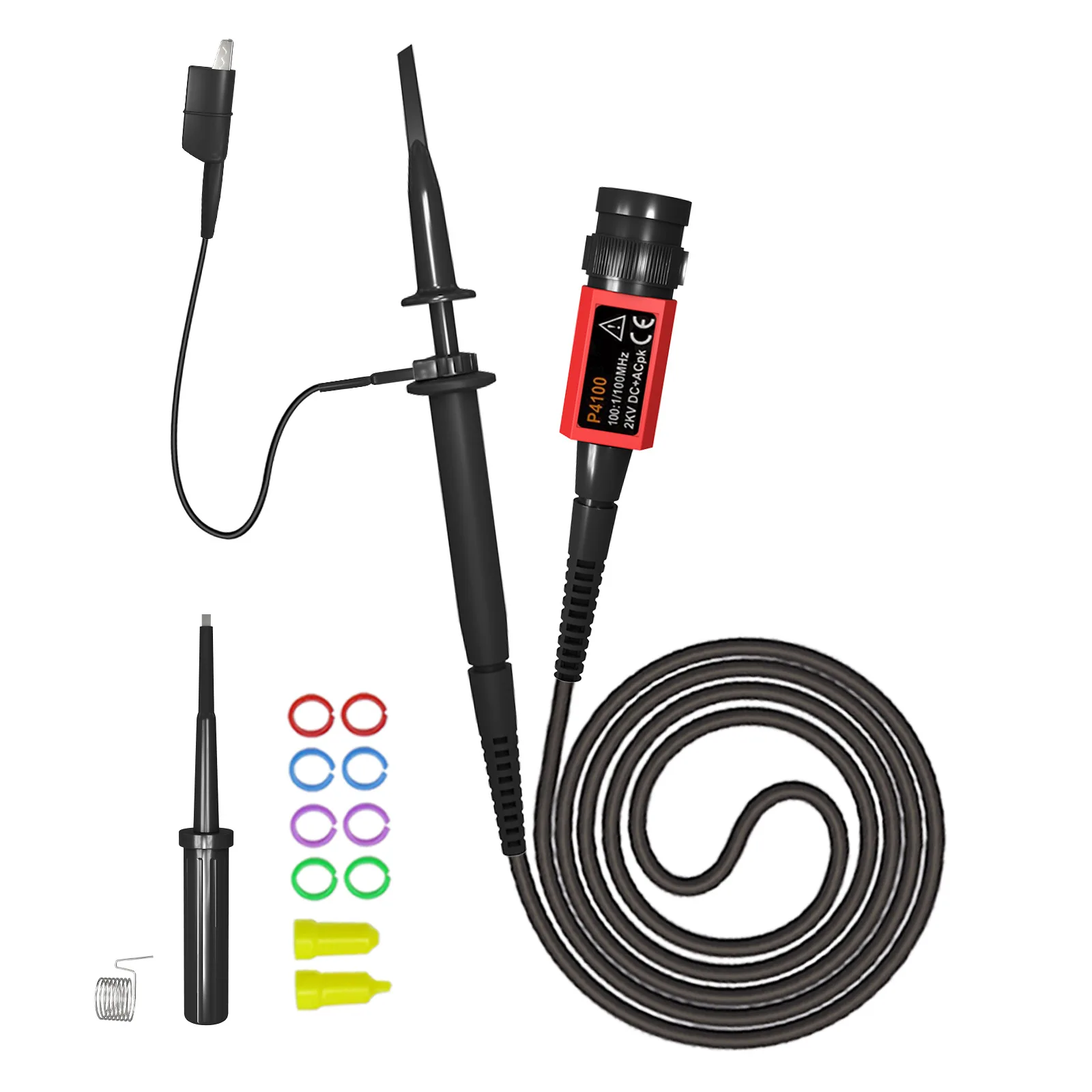 P6100 P4100 BNC Oscilloscope Probe Kit 100MHz 1X 10X Mayitr High Precision Scope Analyzer Alligator Clip Probes Test Leads