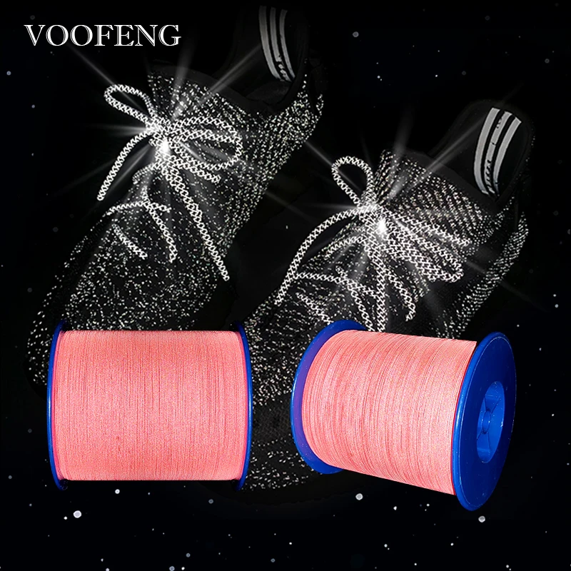 Voofeng Magenta reflektieren den Faden flachen Seidenfaden DIY Kleider tasche Kleidungs stück Gurtband Reflexions material RS-11RT