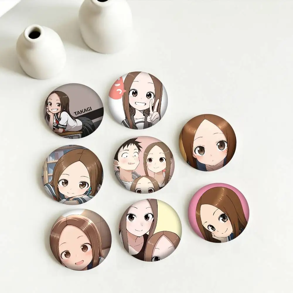 Броши и значки Karakai Jouzu no Takagi-san (Такаги) 25 мм, 32 мм, 44 мм, 58 мм, 75 мм для аксессуаров и подарков