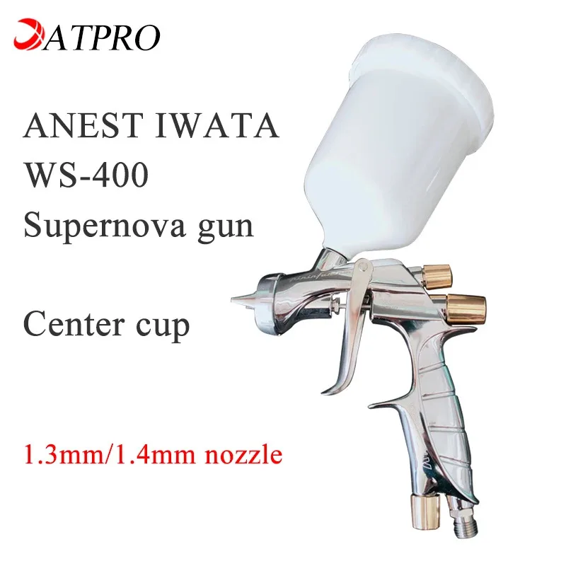 ANEST IWATA WS-400 pistola pulverizadora Supernova 1,3mm/1,4mm boquilla taza central pistola pulverizadora de pintura automotriz pistola de pintura de alta atomización