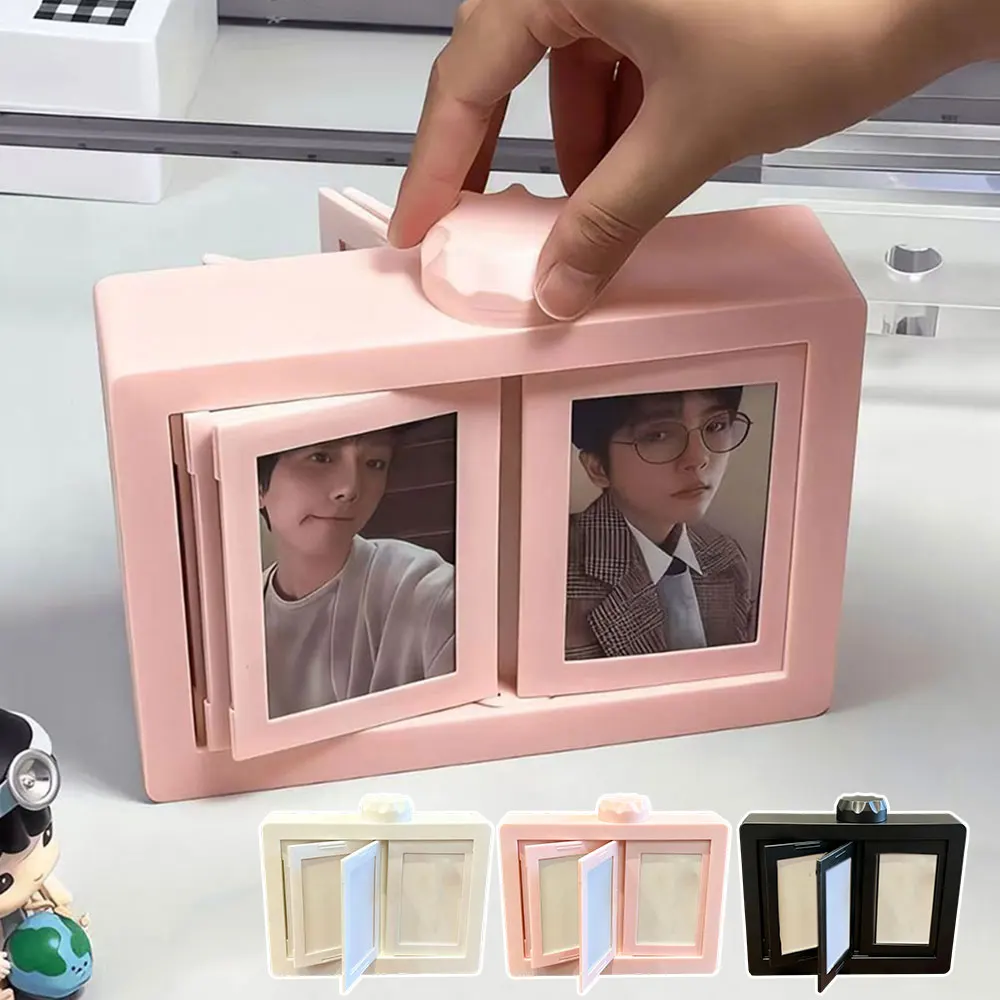 Plastic Rotatable Photo Frame for Desktop Decoration