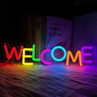 Welcome Neon Sign, Commercial Wall Lamp Usb Powered, Very Suitable For Restaurants, Salons, Bars, Coffee Shops, Shops Decor.