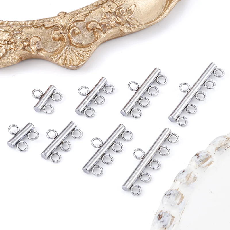 

10Pcs Stainless Steel Charms Porous Connector Pendants Handmade For Jewelry Making Necklaces Bracelets Earrings DIY Accessories