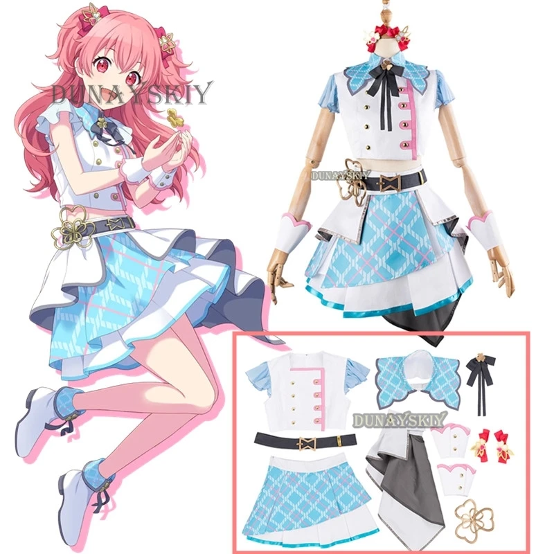 

Project Sekai Cosplay MMJ MORE JUMP Momoi Airi Cosplay Costume Wig Shoes Uniform Cosplay Stage Costume Set