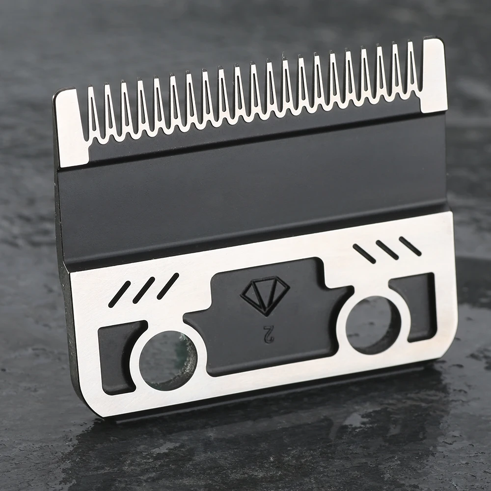 WAHFOX Groove Tooth Design unico Pro 2 fori Set di lame di ricambio per tagliacapelli Wahl Fit Magic Clip
