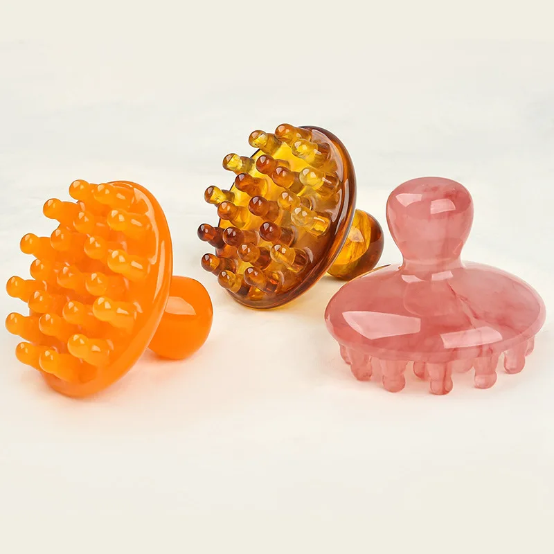 

Meridian Scraping Comb Ergonomic Scalp Massage Brush Resin Massage Comb Multi Functional Acupuncture Massage Comb For Stress