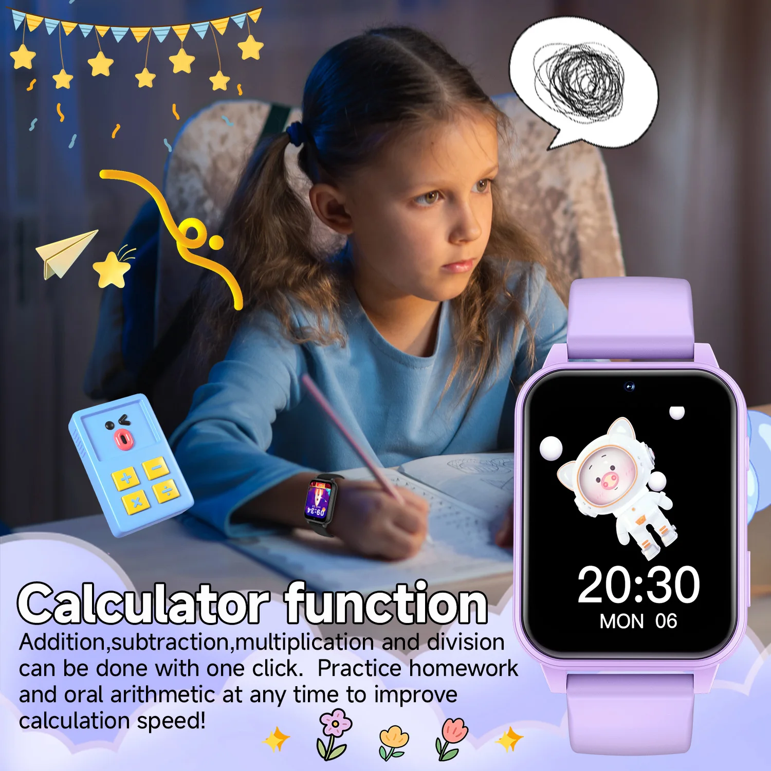 Best Sell Kids Smart Watch Flashlight Camera Control Learn Partner Parent-child Game Christmas Gift First Choice Boy Girl 2026
