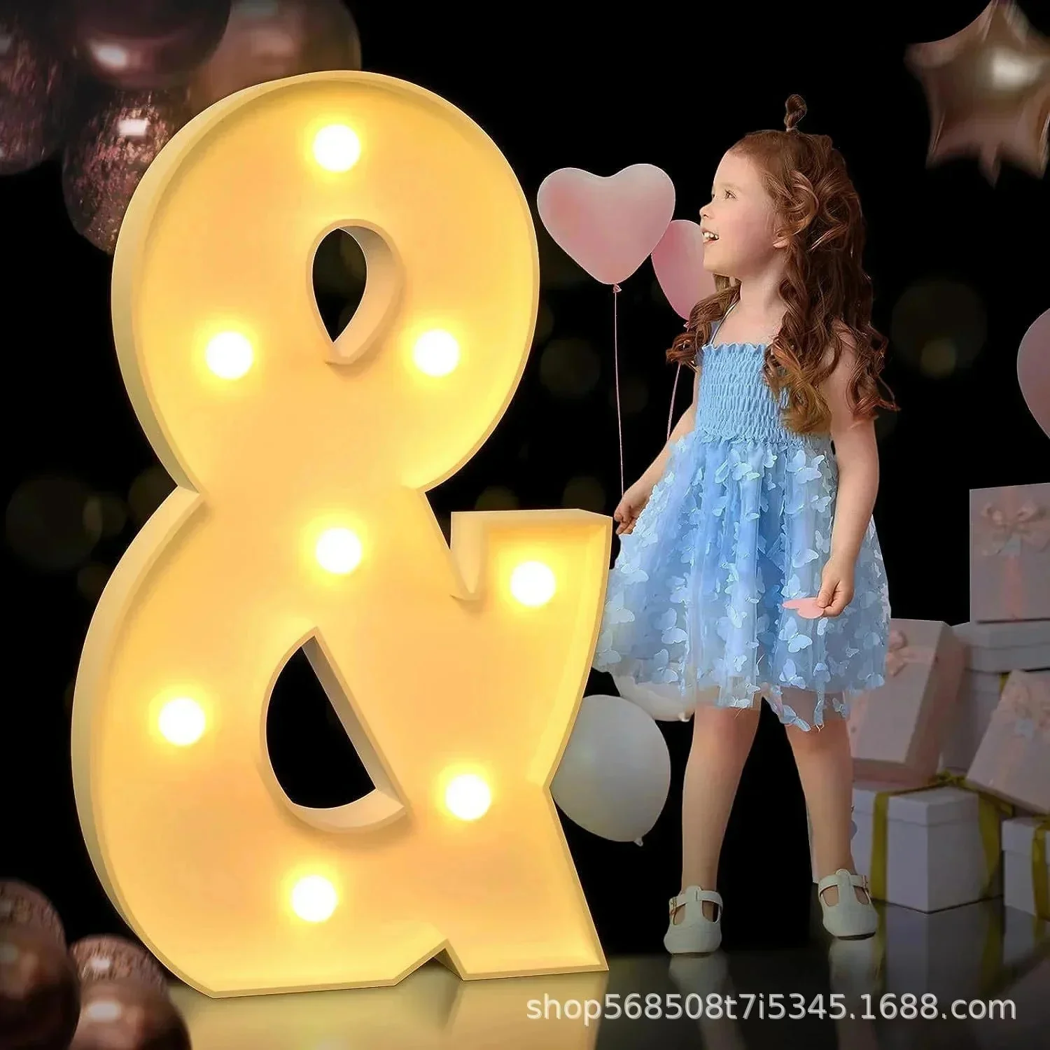 100CM gigantische led-lichtbrief voor verjaardagsfeestje 1e verjaardag bruiloft decor gigantische led-brief voor evenement DIY ballonvuldoos