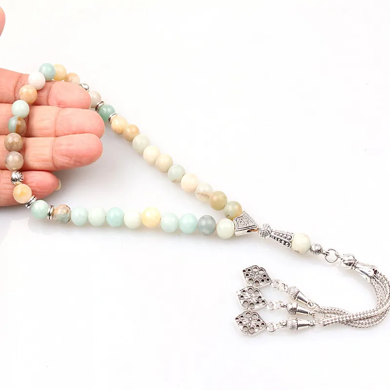 Tasbih Premium Muslim Prayer Beads Made with Natural Stone Beads for Daily Misbaha and Meditation