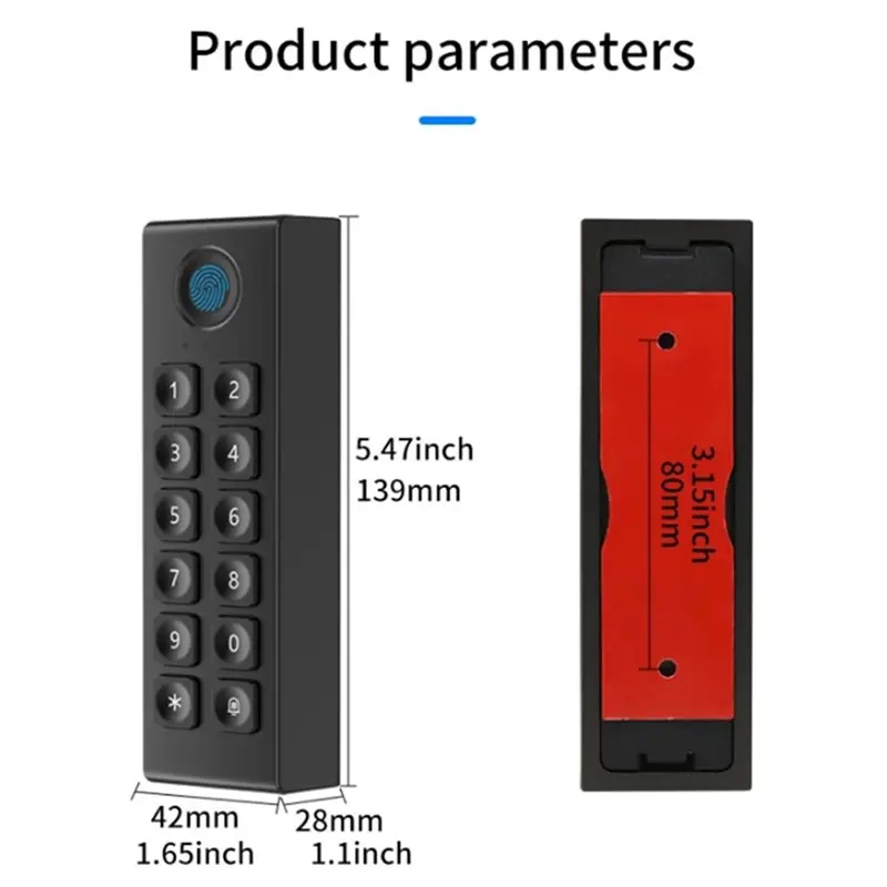【PROMOÇÃO】TTLOCK Sistema de controle de acesso por impressão digital 13.5Hz Teclado digital sem fio Wifi Bluetooth Fechadura de porta inteligente para escritório doméstico